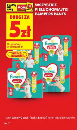 Biedronka Pieluchomajtki Pampers Pants oferta