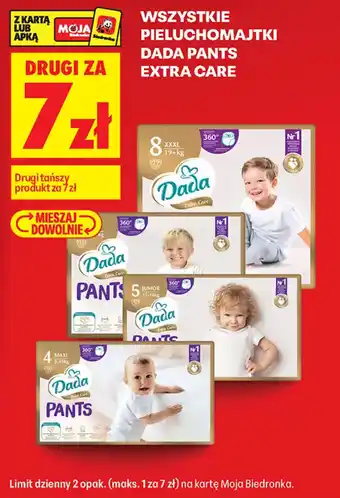 Biedronka Pieluchomajtki Dada Pants Extra Care oferta