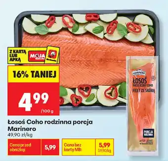 Biedronka Łosoś Coho rodzinna porcja Marinero oferta