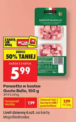Biedronka Pancetta w kostce Gusto Bello oferta