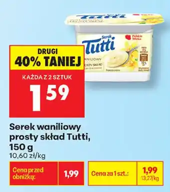 Biedronka Serek waniliowy prosty skład Tutti oferta
