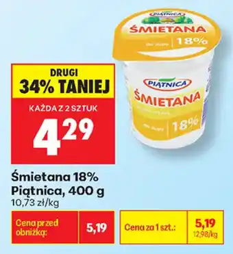 Biedronka Śmietana 18% Piątnica oferta