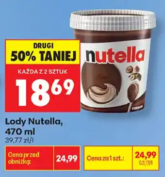 Biedronka Lody Nutella oferta