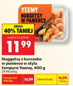Biedronka Nuggets z kurczaka w panierce w stylu tempura Yeemy oferta