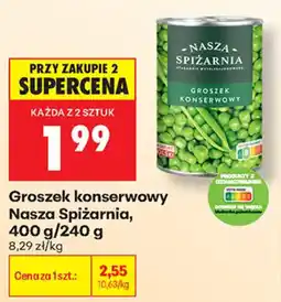 Biedronka Groszek konserwowy Nasza Spiżarnia oferta