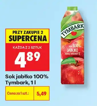 Biedronka Sok jabłko 100% Tymbark oferta