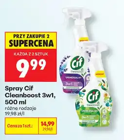 Biedronka Spray Cif Cleanboost 3w1 oferta