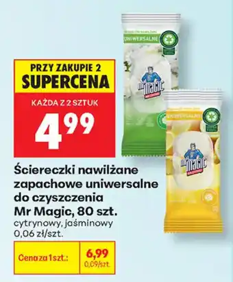 Biedronka Ściereczki nawilżane zapachowe uniwersalne Mr Magic oferta
