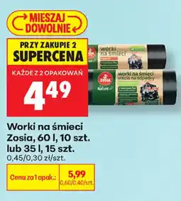 Biedronka Worki na śmieci Zosia oferta