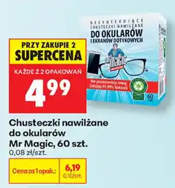 Biedronka Chusteczki nawilżane do okularów Mr Magic oferta