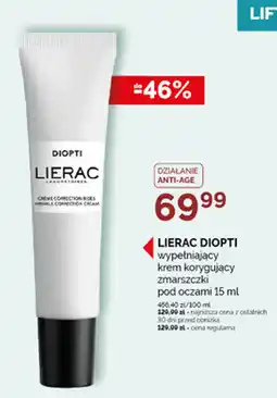 Ziko Dermo LIERAC DIOPTI wypełniający krem korygujący zmarszczki pod oczami oferta