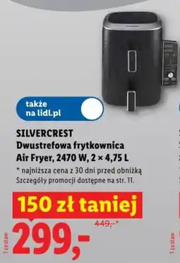 Lidl SILVERCREST Dwustrefowa frytkownica Air Fryer oferta