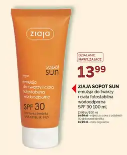 Ziko Dermo Ziaja Sopot Sun emulsja do twarzy i ciała fotostabilna wodoodporna SPF 30 oferta
