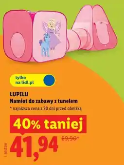 Lidl LUPILU Namiot do zabawy z tunelem oferta