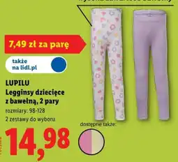 Lidl Legginsy dziecięce z bawełną oferta