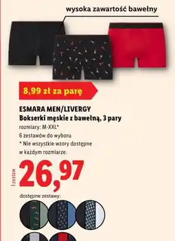 Lidl ESMARA MEN/LIVERGY Bokserki męskie z bawełną oferta