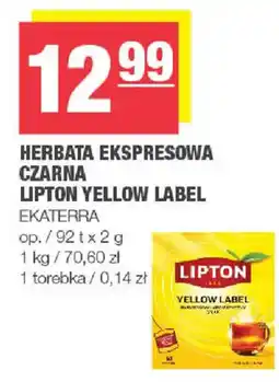 EuroSPAR Herbata Ekspresowa Czarna Lipton Yellow Label Ekattera oferta