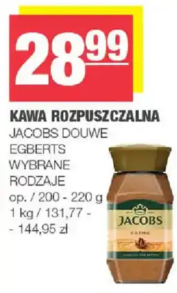 EuroSPAR Kawa Rozpuszczalna Jacobs Douwe Egberts Wybrane Rodzaje oferta