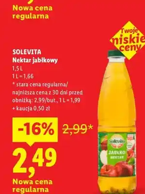 Lidl Nektar jabłkowy Solevita oferta