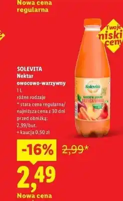 Lidl Nektar owocowo-warzywny Solevita oferta