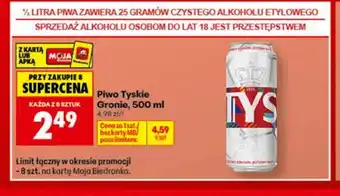 Biedronka Piwo Tyskie oferta