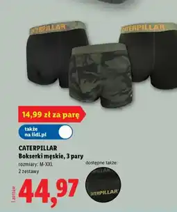 Lidl Bokserki męskie Caterpillar 3-pak oferta