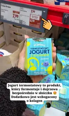 Lidl Jogurt termostatowy z kolagenem YÖMleko jagodowy oferta