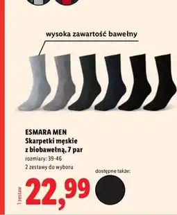 Lidl Skarpetki męskie Esmara Men oferta