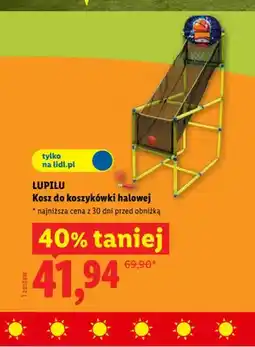 Lidl Kosz do koszykówki halowej Lupilu oferta