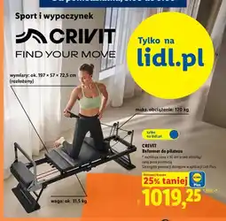 Lidl Reformer do pilatesu Crivit oferta