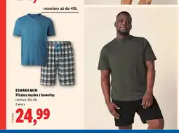 Lidl Piżama męska z bawełny Esmara Men XXL-4XL oferta