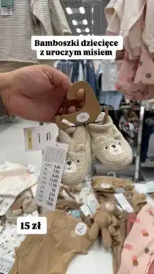 Pepco Bamboszki dziecięce Pepco Baby z misiem oferta