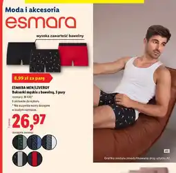 Lidl Bokserki męskie z bawełną Esmara Men / Livergy 3-pak oferta