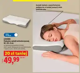 Lidl Poduszka z pianki wiskoelastycznej kształt motyla Livarno oferta