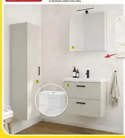 Bricomarche Szafka wisząca Gaja z umywalką biała oferta