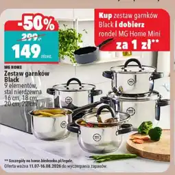 Biedronka Zestaw garnków MG Home oferta