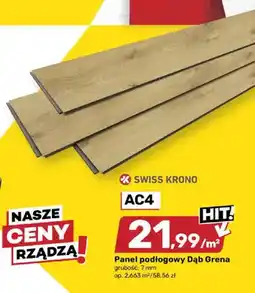 Bricomarche Panel podłogowy SWISS KRONO Dąb Grena AC4 oferta