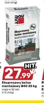 Bricomarche Ekspresowy beton montażowy B40 Baumit oferta