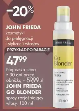SuperPharm John Frieda Go Blonder spray rozjaśniający włosy oferta