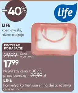SuperPharm LIFE kosmetyczka transparentna duża, różowa oferta