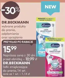 SuperPharm DR.BECKMANN listki zmiękczające do prania oferta