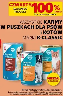 Kaufland K-Classic Karmy w puszkach dla psów i kotów oferta