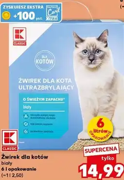 Kaufland K-Classic Żwirek dla kotów biały oferta