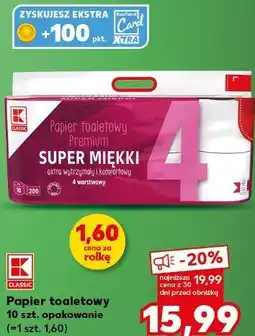 Kaufland Classic Papier toaletowy Premium Super Miękki oferta