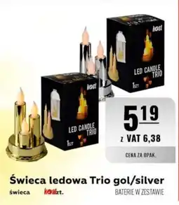Eurocash Świeca ledowa Trio gol/silver oferta