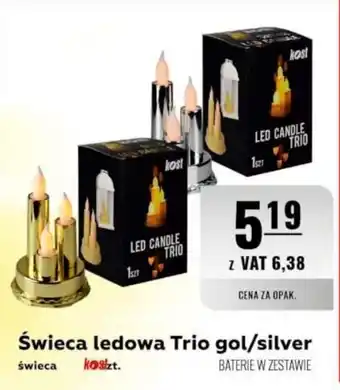 Eurocash Świeca ledowa Trio gol/silver oferta