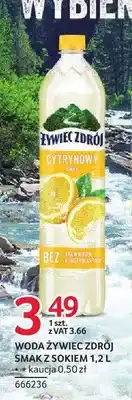 Selgros Woda Żywiec Zdrój o smaku cytrynowym z sokiem oferta