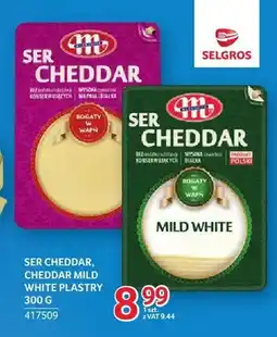 Selgros Ser Cheddar Mild White plastry Mlekovita oferta