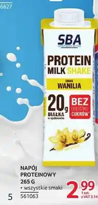 Selgros Napój proteinowy waniliowy SBA Protein Milk Shake Mlekovita oferta