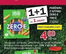 Selgros Parówki z szynki Zero E JBB Bałdyga oferta